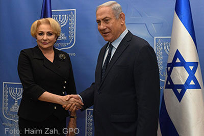 Israels Ministerpräsident Benjamin Netanyahu dankt der rumänischen Delegation